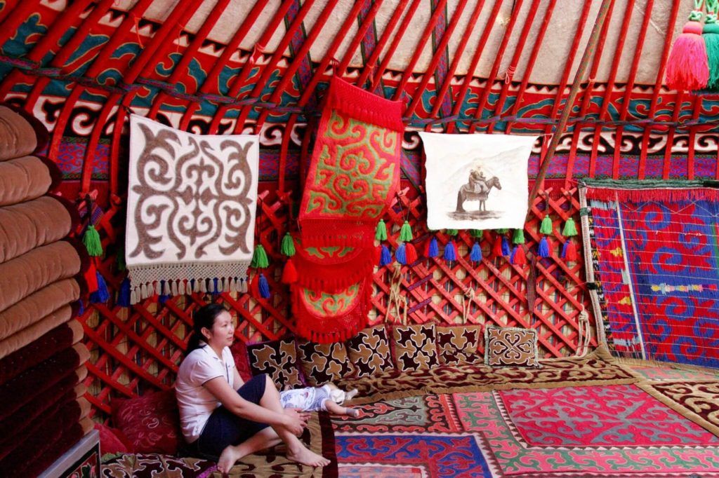 Central Asia yurt inside