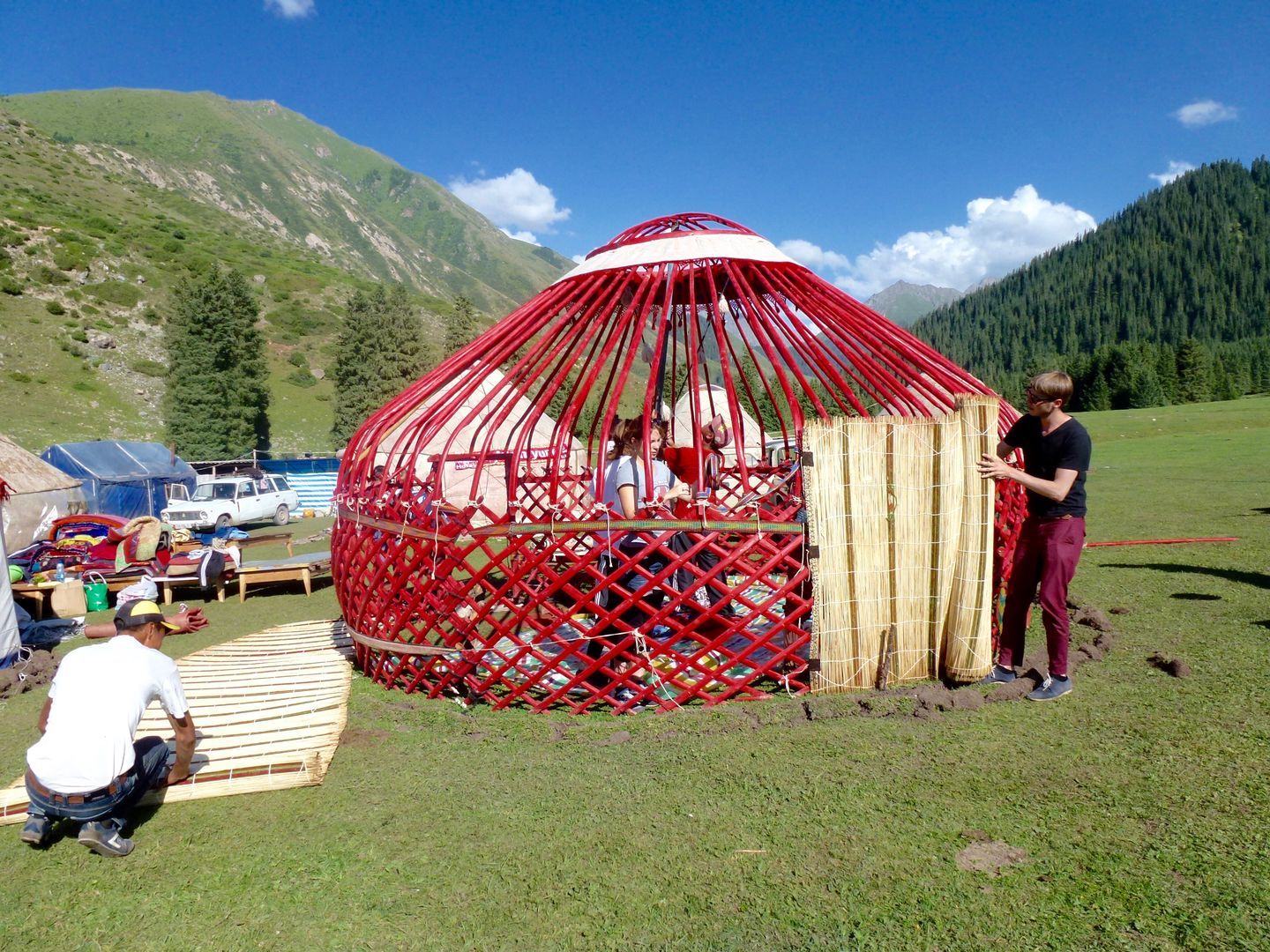 covering the yurt