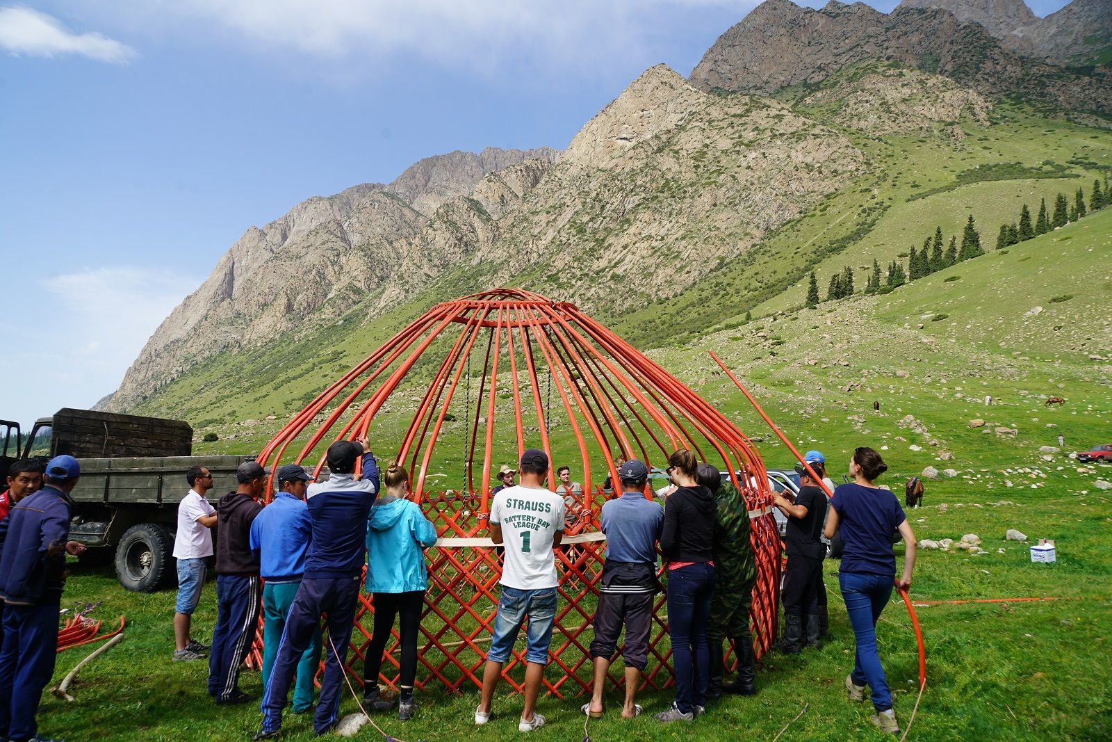 unusual team building activities yurt in kyrgyzstan