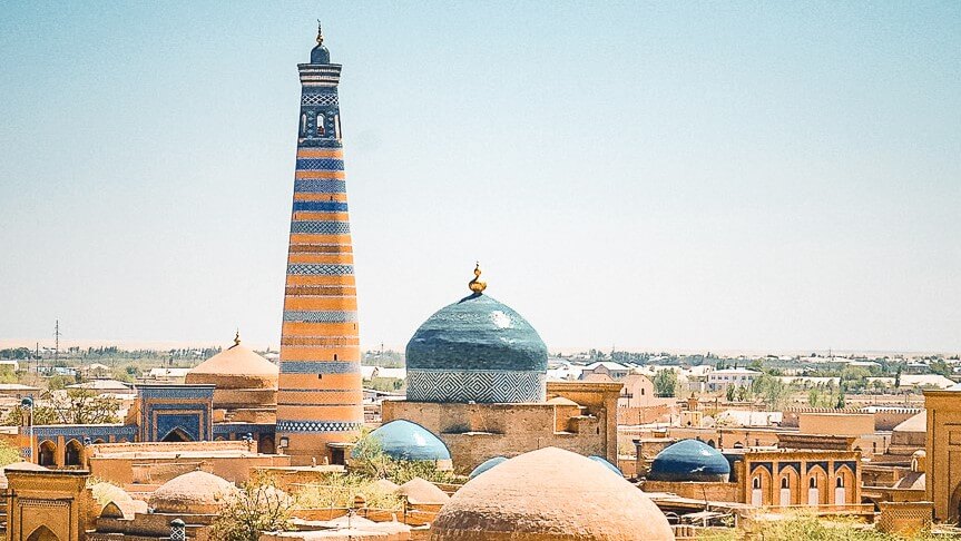 the highest minaret in Khiva, Islam Khoja