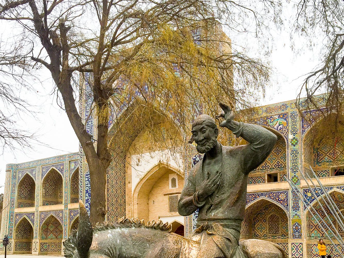 Hodja Nasredin statue in Bukhara, Uzbekistan travel, Central Asia Tourism