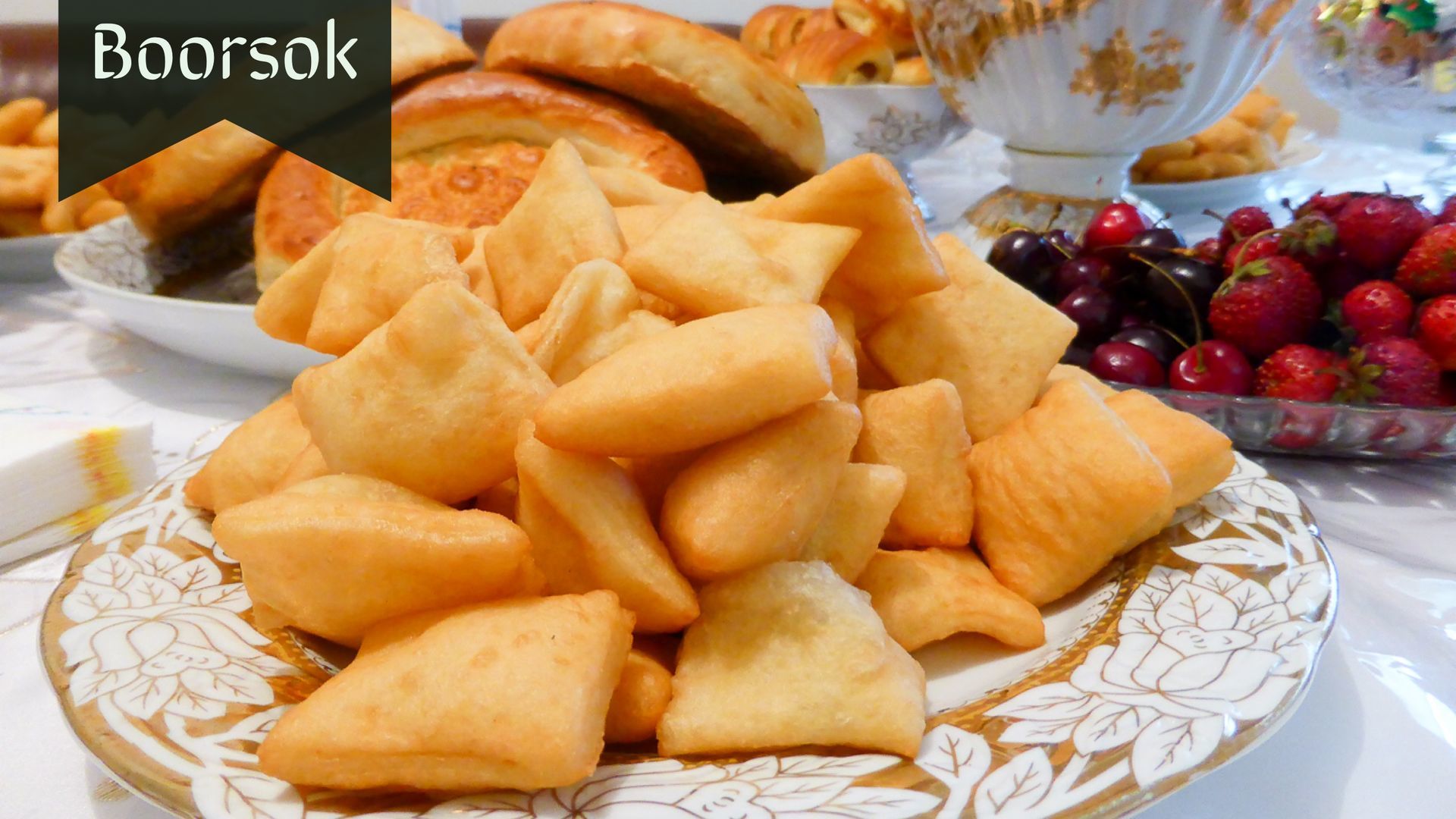 Fried Bread pieces in Central Asia