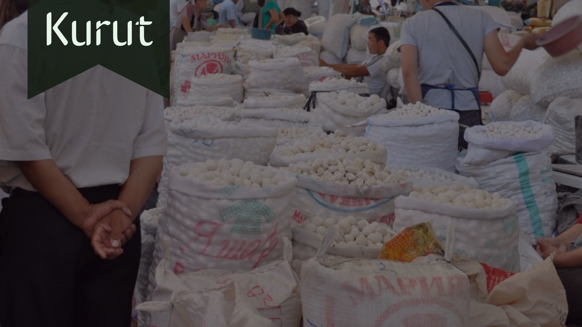 Kurut dairy salty snack of central Asians sold in local bazaars