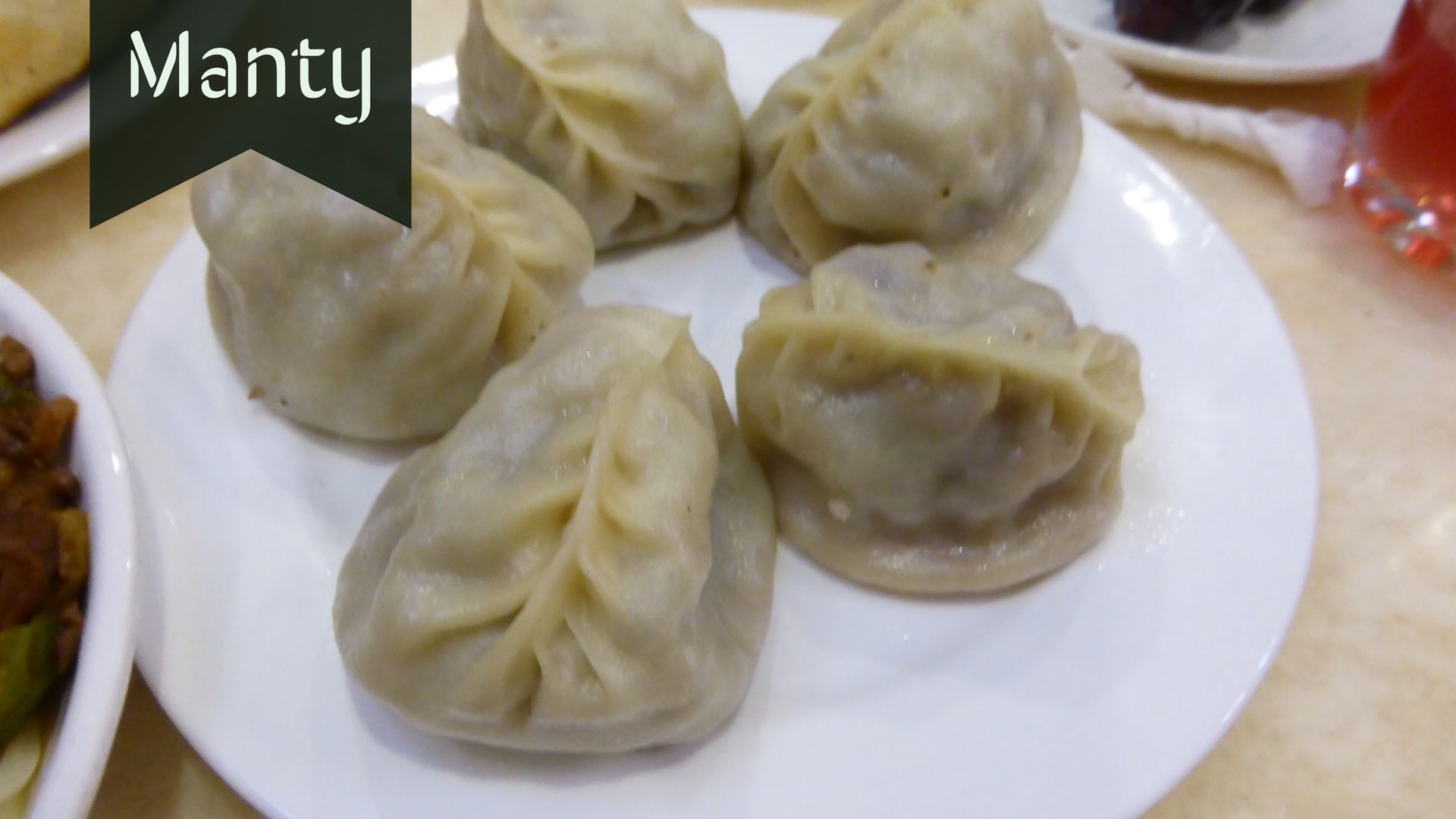 Manty central Asian food, dumplings