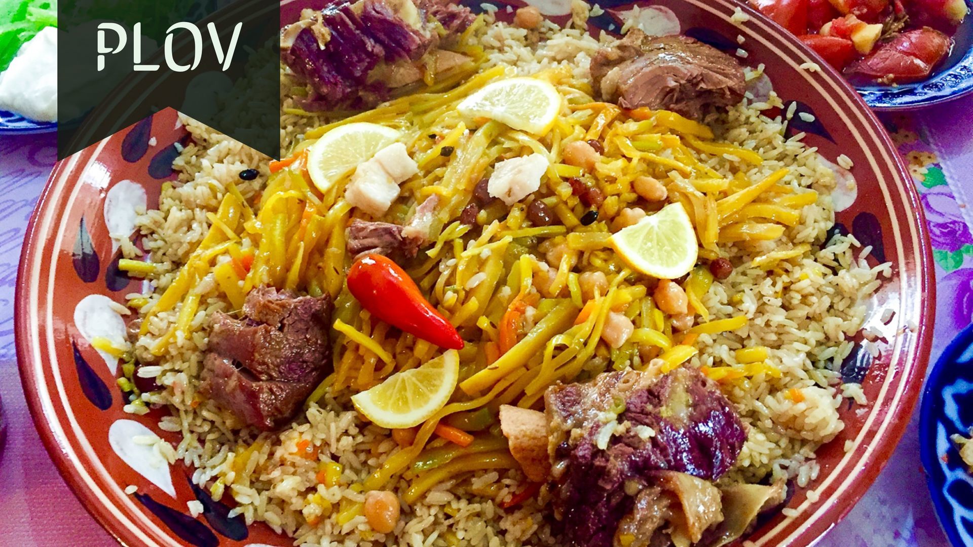 Plov in Central Asian cuisine 