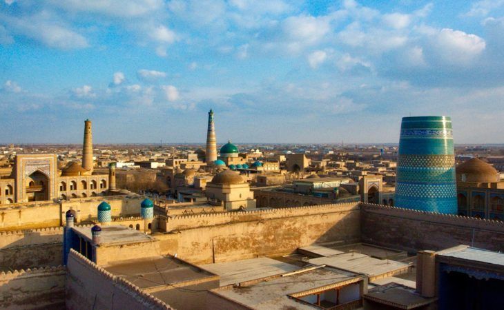 Best Central Asia tour: view of the ancient Khiva, Uzbekistan