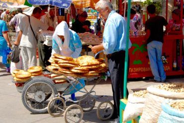 Traditional bread of - Central Asia Uzbekistan food