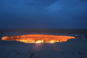 Darvaza huge crater of fire - Turkmenistan