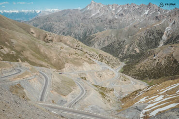 Kyrgyzstan serpantine mountain road