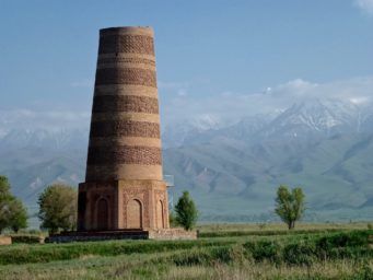 burana tower archeological complex in kyrgyzstan central asia