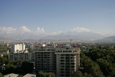rooftop view of Bishkek with buildings in Central Asia Travel Tour