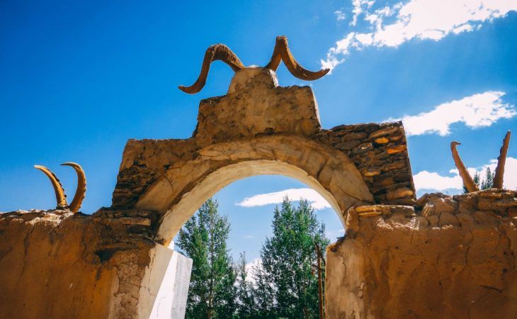 Tajikistan ancient shrines with horns