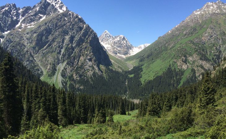 Mountain landscape during Kyrgyzstan & Kazakhstan Tour