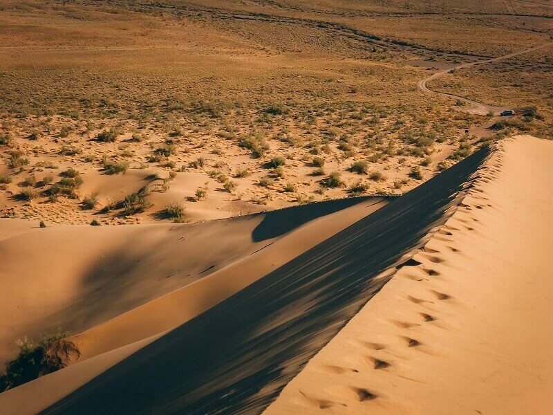 Sand dune in the steppes of Kazakhstan
