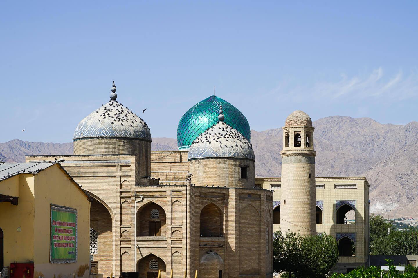 Khujand mosque domes in Tajikistan