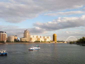 Ishim River in Astana during World Expo 2017 Tour