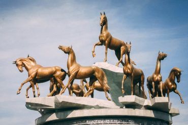 Ashgabat City Tour Horses Statue
