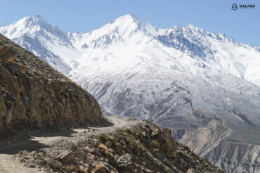 Scenic view on Pamir Highway drive