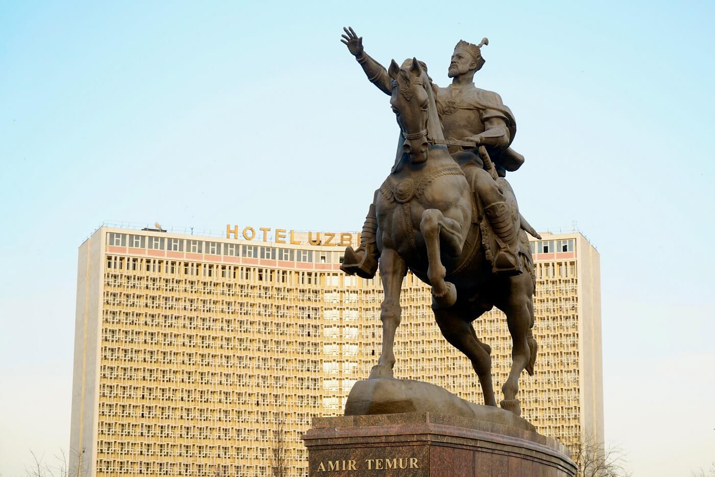 Tashkent Amir Timur statue on the main square