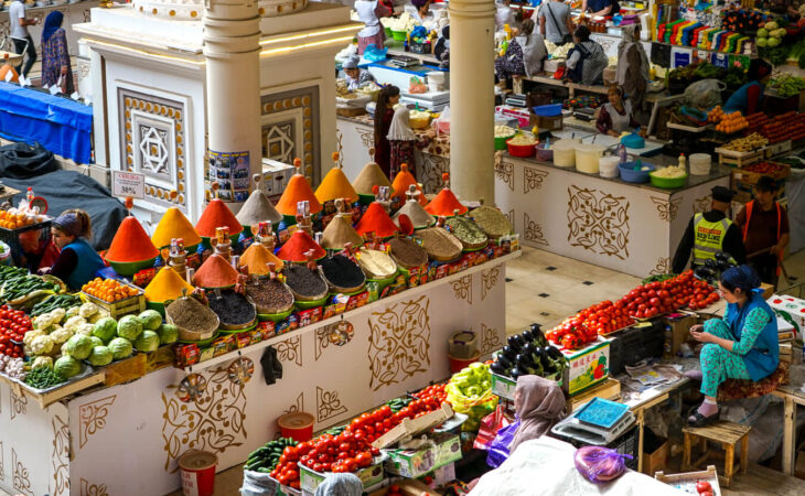 Tajiksitan market and bazaar
