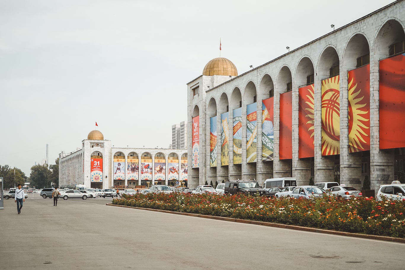 Bishkek central square arcades